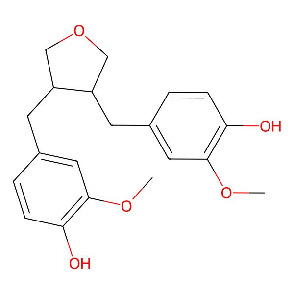 2D Structure of 3,4-Divanillyltetrahydrofuran