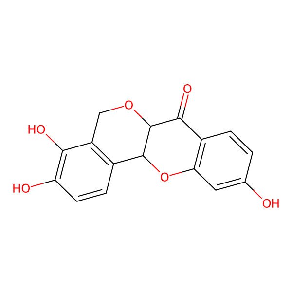 2D Structure of 3,4,10-trihydroxy-6a,12a-dihydro-5H-isochromeno[4,3-b]chromen-7-one