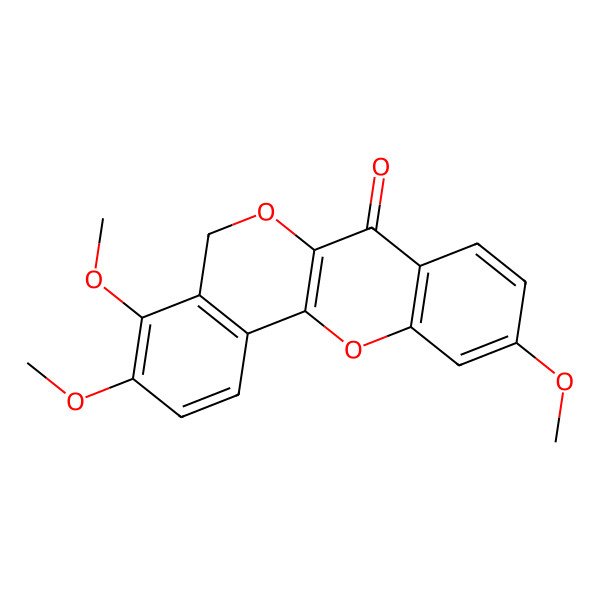 2D Structure of 3,4,10-trimethoxy-5H-isochromeno[4,3-b]chromen-7-one
