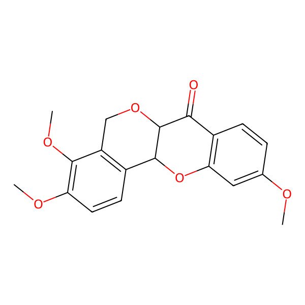 2D Structure of 3,4,10-trimethoxy-6a,12a-dihydro-5H-isochromeno[4,3-b]chromen-7-one