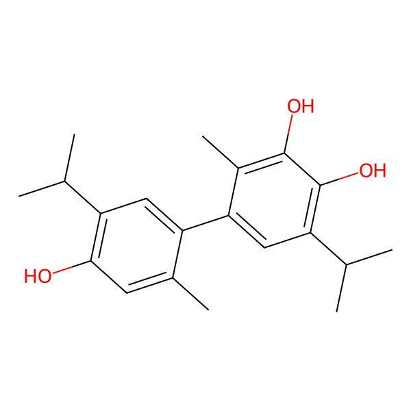 2D Structure of 3,4,4'-Trihydroxy-5,5'-diisopropyl-2,2'-dimethylbiphenyl 2D Structure of 3,4,4'-Trihydroxy-5,5'-diisopropyl-2,2'-dimethylbiphenyl