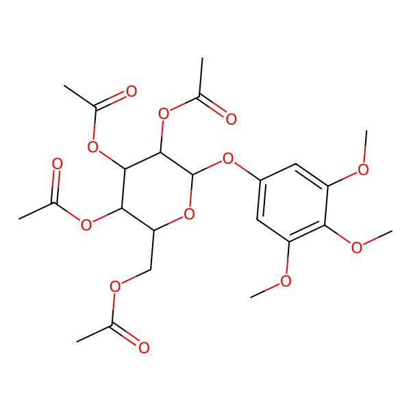 2D Structure of [3,4,5-Triacetyloxy-6-(3,4,5-trimethoxyphenoxy)oxan-2-yl]methyl acetate