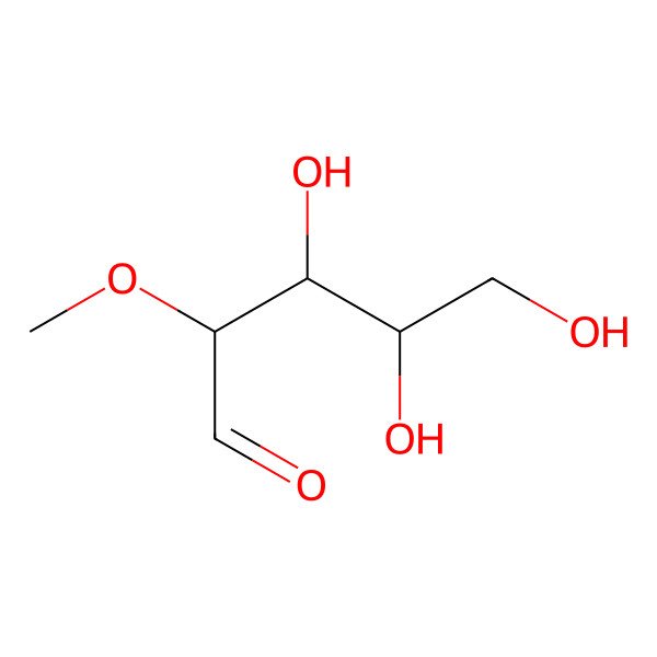 2D Structure of 3,4,5-Trihydroxy-2-methoxypentanal