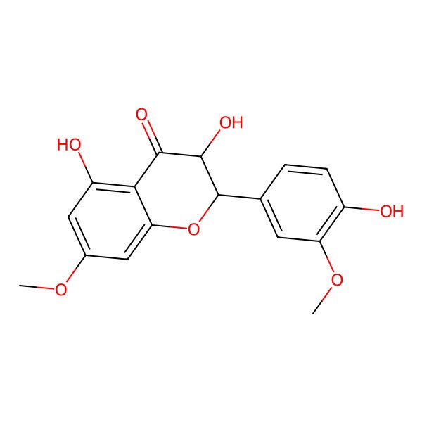 2D Structure of 3,4',5-Trihydroxy-3',7-dimethoxyflavanone 2D Structure of 3,4',5-Trihydroxy-3',7-dimethoxyflavanone