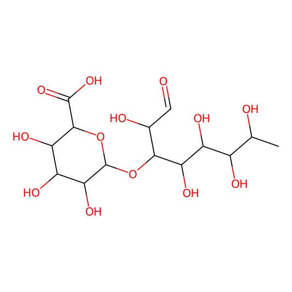 2D Structure of 3,4,5-Trihydroxy-6-[(2,4,5,6,7-pentahydroxy-1-oxooctan-3-yl)oxy]oxane-2-carboxylic acid