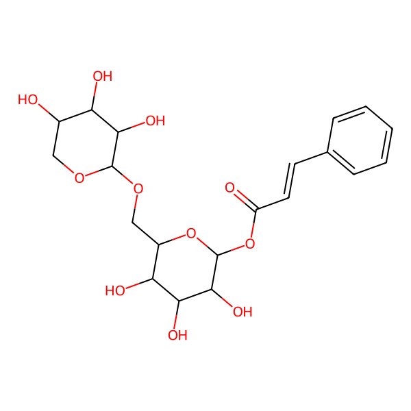 2D Structure of [3,4,5-Trihydroxy-6-[(3,4,5-trihydroxyoxan-2-yl)oxymethyl]oxan-2-yl] 3-phenylprop-2-enoate