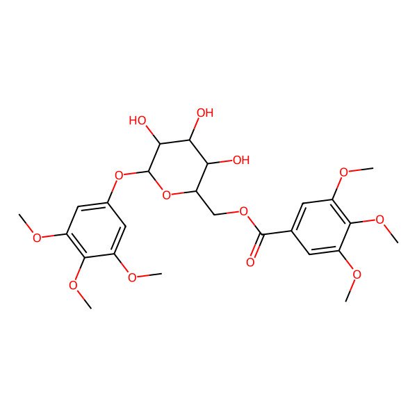 2D Structure of [3,4,5-Trihydroxy-6-(3,4,5-trimethoxyphenoxy)oxan-2-yl]methyl 3,4,5-trimethoxybenzoate