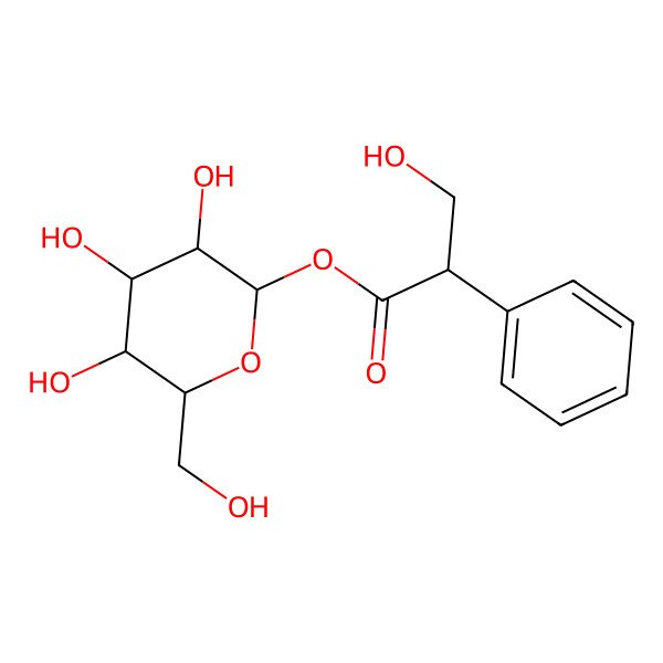 2D Structure of [3,4,5-Trihydroxy-6-(hydroxymethyl)oxan-2-yl] 3-hydroxy-2-phenylpropanoate