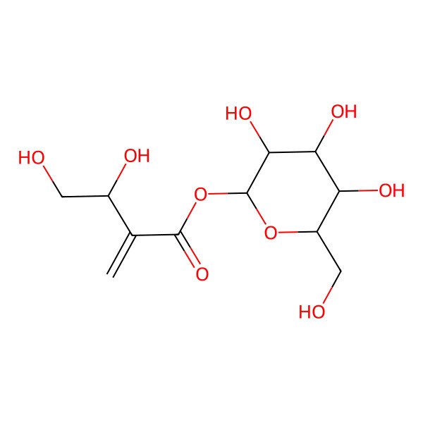 2D Structure of [3,4,5-Trihydroxy-6-(hydroxymethyl)oxan-2-yl] 3,4-dihydroxy-2-methylidenebutanoate