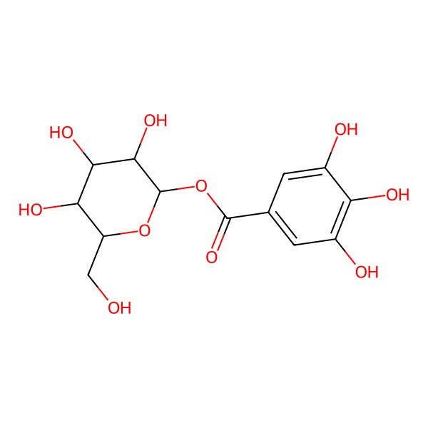 2D Structure of [3,4,5-Trihydroxy-6-(hydroxymethyl)oxan-2-yl] 3,4,5-trihydroxybenzoate