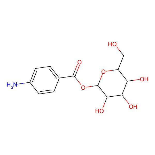2D Structure of [3,4,5-Trihydroxy-6-(hydroxymethyl)oxan-2-yl] 4-aminobenzoate