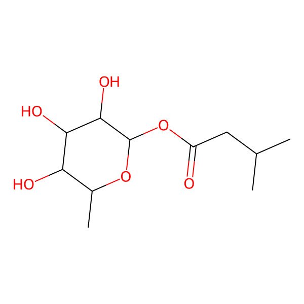 2D Structure of (3,4,5-Trihydroxy-6-methyloxan-2-yl) 3-methylbutanoate