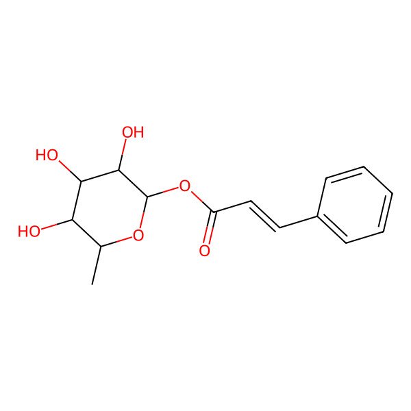 2D Structure of (3,4,5-Trihydroxy-6-methyloxan-2-yl) 3-phenylprop-2-enoate