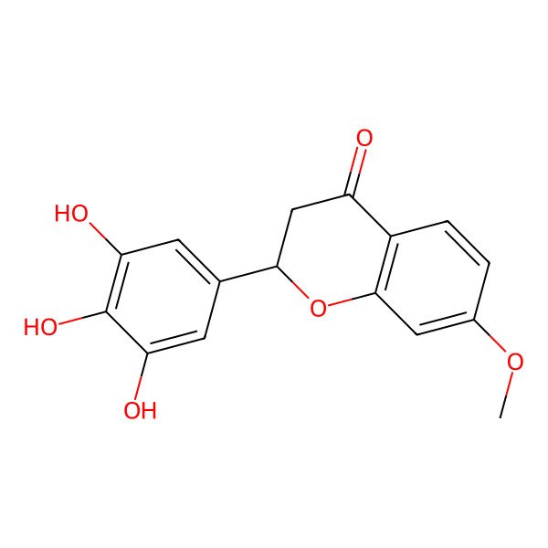2D Structure of 3',4',5'-Trihydroxy-7-methoxy-flavanone 2D Structure of 3',4',5'-Trihydroxy-7-methoxy-flavanone