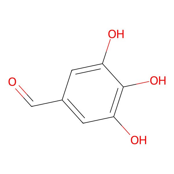 2D Structure of 3,4,5-Trihydroxybenzaldehyde