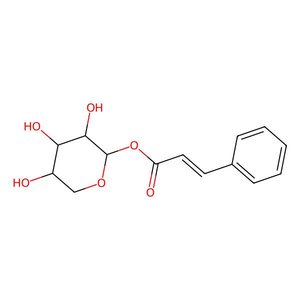 2D Structure of (3,4,5-Trihydroxyoxan-2-yl) 3-phenylprop-2-enoate