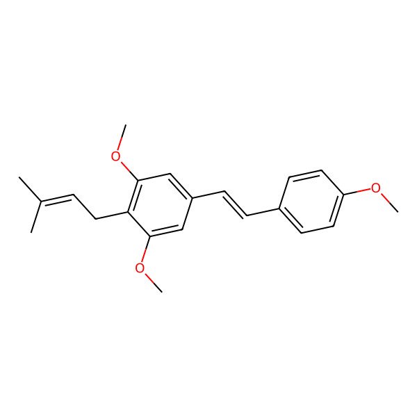 2D Structure of 3,4',5-Trimethoxy-4-prenylstilbene