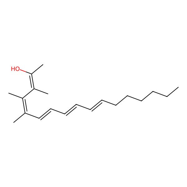 2D Structure of 3,4,5-Trimethylheptadeca-2,4,6,8,10-pentaen-2-ol