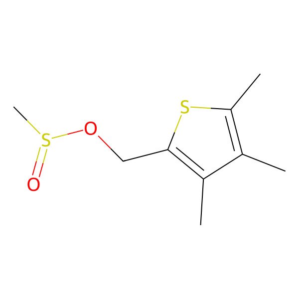 2D Structure of (3,4,5-trimethylthiophen-2-yl)methyl (S)-methanesulfinate 2D Structure of (3,4,5-trimethylthiophen-2-yl)methyl (S)-methanesulfinate