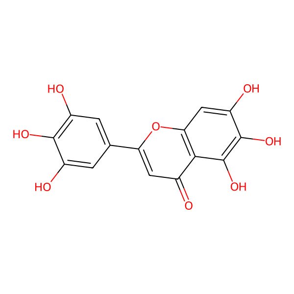 2D Structure of 3',4',5,5',6,7-Hexahydroxyflavone 2D Structure of 3',4',5,5',6,7-Hexahydroxyflavone