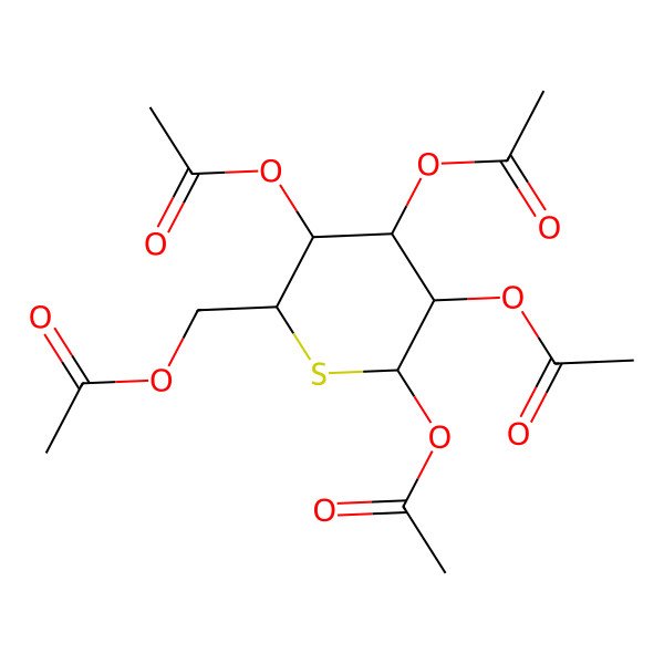 2D Structure of (3,4,5,6-Tetraacetyloxythian-2-yl)methyl acetate