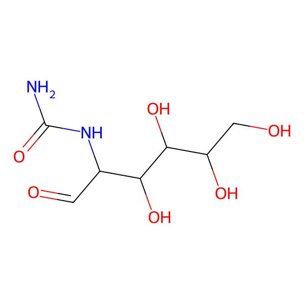 2D Structure of (3,4,5,6-Tetrahydroxy-1-oxohexan-2-yl)urea