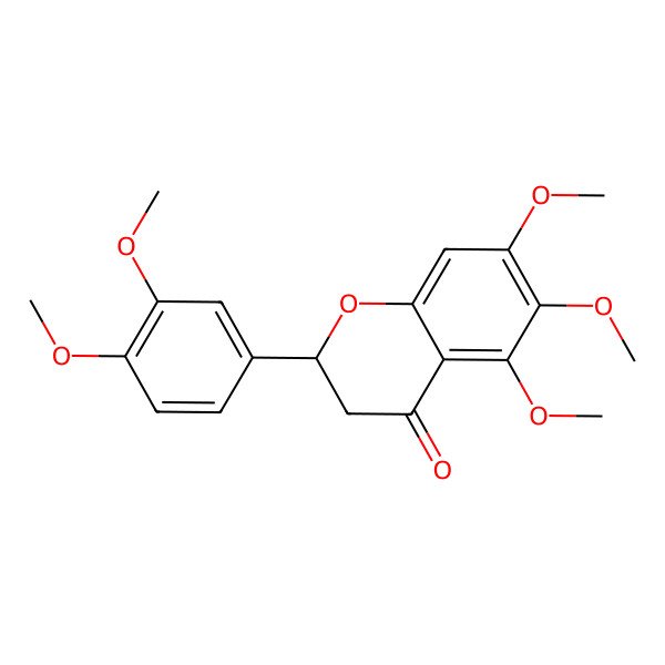 2D Structure of 3',4',5,6,7-Pentamethoxyflavanone
