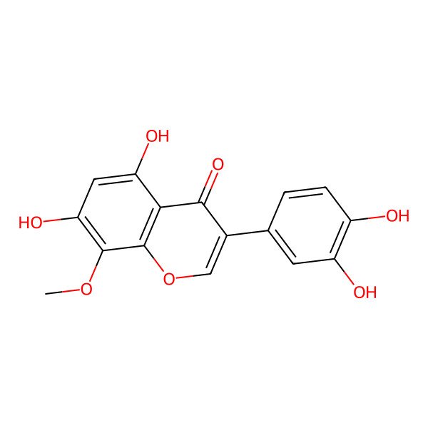 2D Structure of 3',4',5,7-Tetrahydroxy-8-methoxyisoflavone