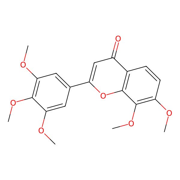 2D Structure of 3',4',5',7,8-Pentamethoxyflavone