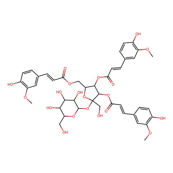 2D Structure of 3',4',6'-Tri-Oferuloylsucrose