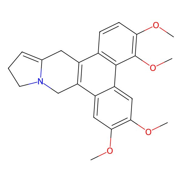 2D Structure of 3,4,6,7-Tetramethoxy-9,11,12,14-tetrahydrophenanthro[9,10-f]indolizine