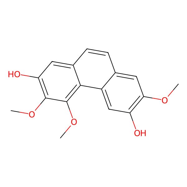 2D Structure of 3,4,7-Trimethoxyphenanthrene-2,6-diol 2D Structure of 3,4,7-Trimethoxyphenanthrene-2,6-diol