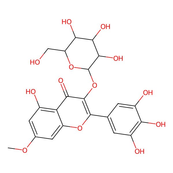 2D Structure of 5-hydroxy-7-methoxy-3-[(2S,3R,4S,5R,6R)-3,4,5-trihydroxy-6-(hydroxymethyl)oxan-2-yl]oxy-2-(3,4,5-trihydroxyphenyl)chromen-4-one