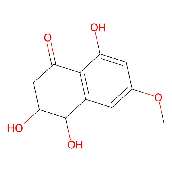 2D Structure of 3,4,8-trihydroxy-6-methoxy-3,4-dihydro-2H-naphthalen-1-one