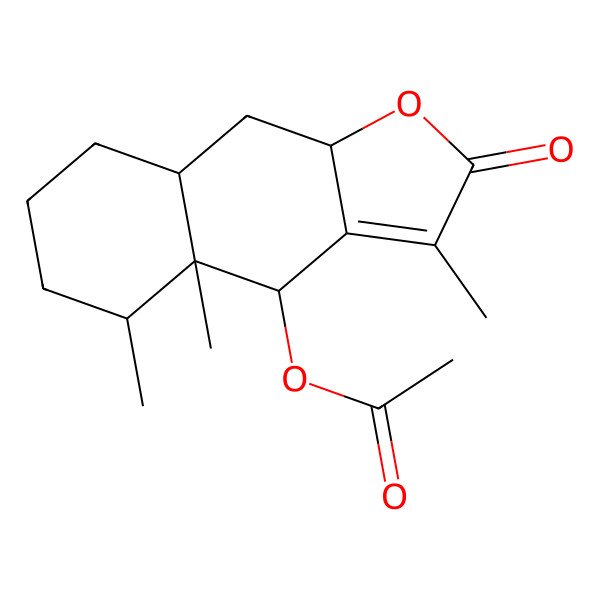 2D Structure of (3,4a,5-Trimethyl-2-oxo-4,5,6,7,8,8a,9,9a-octahydrobenzo[f][1]benzofuran-4-yl) acetate