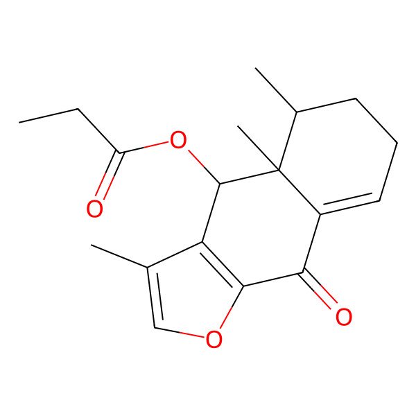 2D Structure of (3,4a,5-Trimethyl-9-oxo-4,5,6,7-tetrahydrobenzo[f][1]benzofuran-4-yl) propanoate