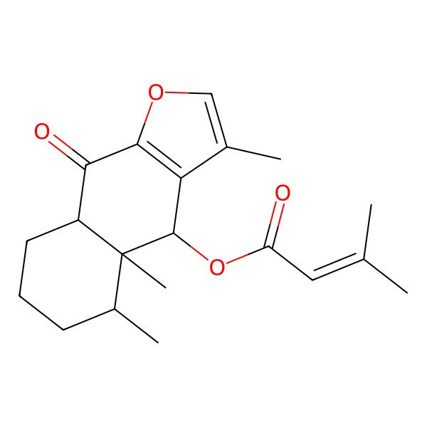 2D Structure of (3,4a,5-Trimethyl-9-oxo-4,5,6,7,8,8a-hexahydrobenzo[f][1]benzofuran-4-yl) 3-methylbut-2-enoate