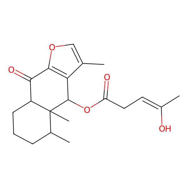 2D Structure of (3,4a,5-Trimethyl-9-oxo-4,5,6,7,8,8a-hexahydrobenzo[f][1]benzofuran-4-yl) 4-hydroxypent-3-enoate