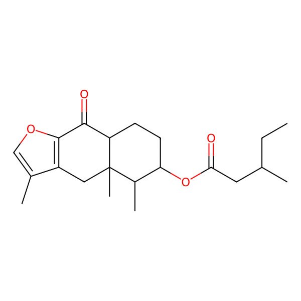 2D Structure of (3,4a,5-Trimethyl-9-oxo-4,5,6,7,8,8a-hexahydrobenzo[f][1]benzofuran-6-yl) 3-methylpentanoate