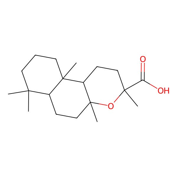 2D Structure of 3,4a,7,7,10a-pentamethyl-2,5,6,6a,8,9,10,10b-octahydro-1H-benzo[f]chromene-3-carboxylic acid