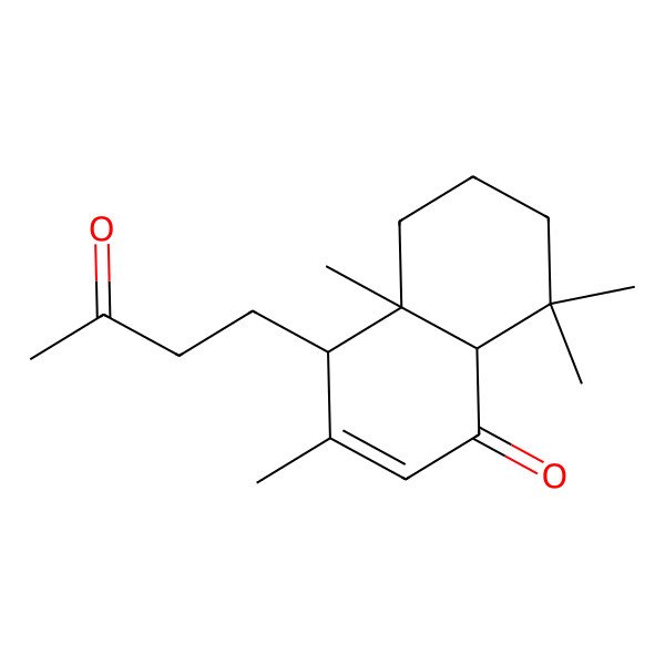 2D Structure of 3,4a,8,8-tetramethyl-4-(3-oxobutyl)-5,6,7,8a-tetrahydro-4H-naphthalen-1-one