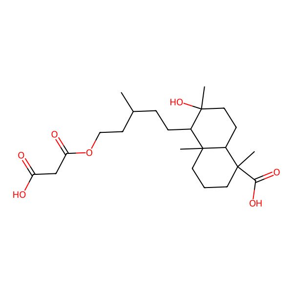 2D Structure of (1S,4aR,5S,6S,8aS)-5-[(3S)-5-(2-carboxyacetyl)oxy-3-methylpentyl]-6-hydroxy-1,4a,6-trimethyl-3,4,5,7,8,8a-hexahydro-2H-naphthalene-1-carboxylic acid