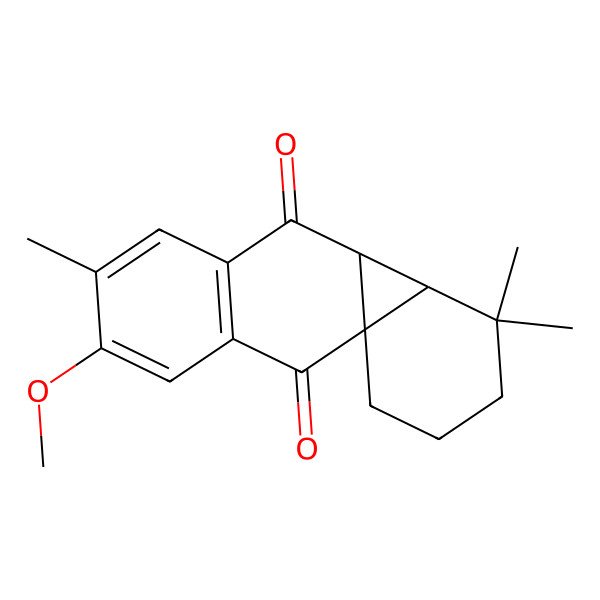 2D Structure of (1S,10R,11S)-5-methoxy-6,12,12-trimethyltetracyclo[8.5.0.01,11.03,8]pentadeca-3(8),4,6-triene-2,9-dione