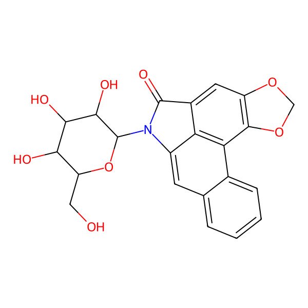 2D Structure of aristololactam II-N-beta-D-glucoside