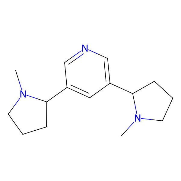 2D Structure of 3,5-Bis(1-methylpyrrolidin-2-yl)pyridine