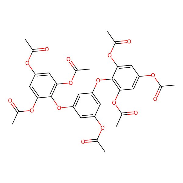 2D Structure of [3,5-Bis(2,4,6-triacetyloxyphenoxy)phenyl] acetate
