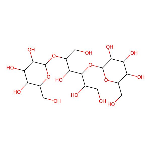 2D Structure of 3,5-Bis[[3,4,5-trihydroxy-6-(hydroxymethyl)oxan-2-yl]oxy]hexane-1,2,4,6-tetrol
