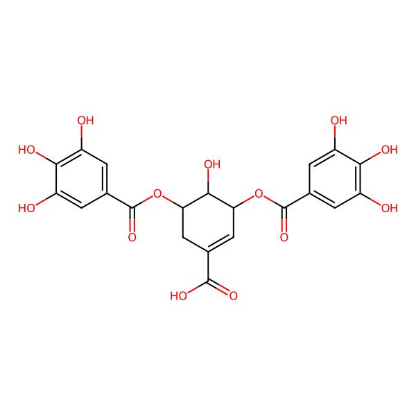 2D Structure of 3,5-Di-O-galloylshikimic acid