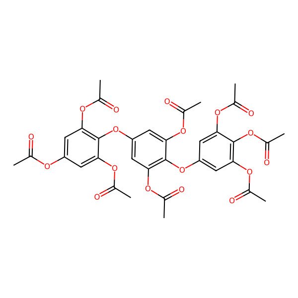 2D Structure of [3,5-Diacetoxy-4-[3,5-diacetoxy-4-(3,4,5-triacetoxyphenoxy)phenoxy]phenyl] acetate