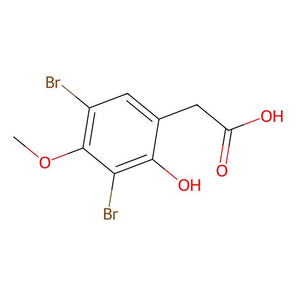 2D Structure of 3,5-Dibromo-2-hydroxy-4-methoxybenzeneacetic acid
